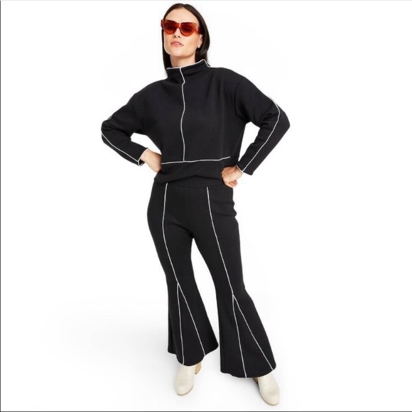 NWOT! Victor Glemaud x Target mock neck sweatshirt and high rise flare pants - Picture 1 of 8
